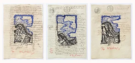 Etching Alechinsky - L'Or Noir