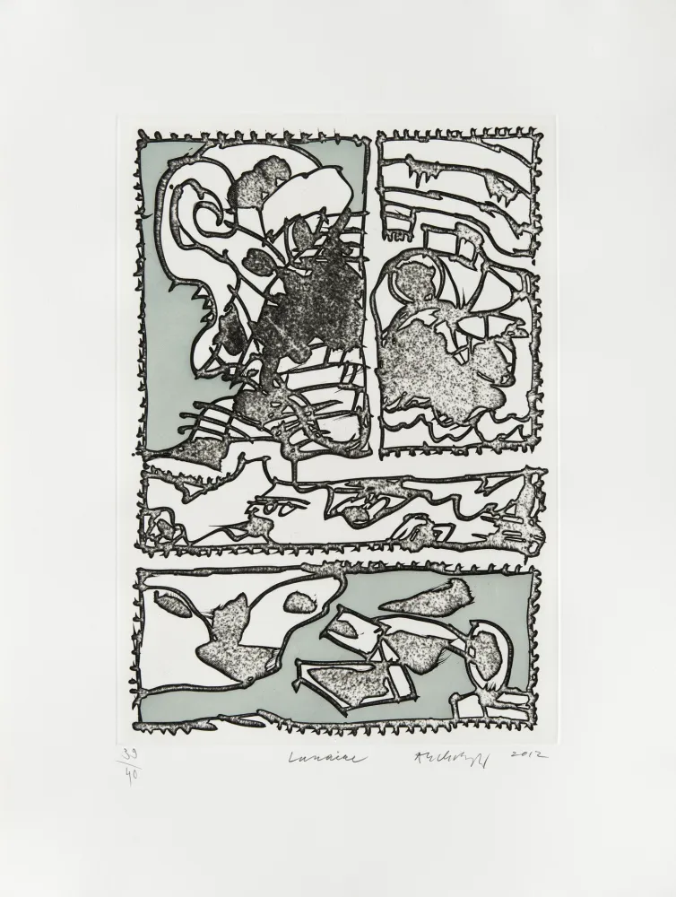 Etching Alechinsky - Lunaire