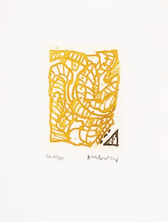 Etching And Aquatint Alechinsky - Maint corps des chambres 04