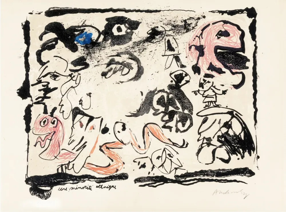 Lithograph Alechinsky - Minorité etchnique