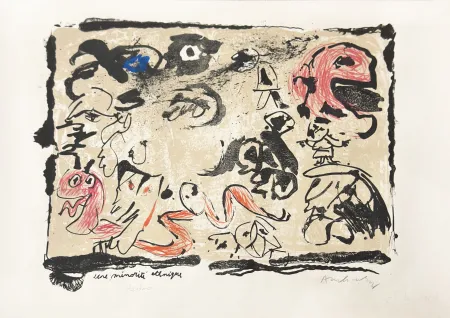 Lithograph Alechinsky - Minorité etchnique