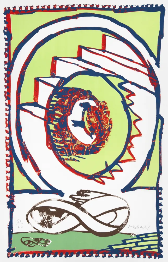 Lithograph Alechinsky - Moebius