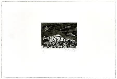 Lithograph Alechinsky - Montagne-Dragon