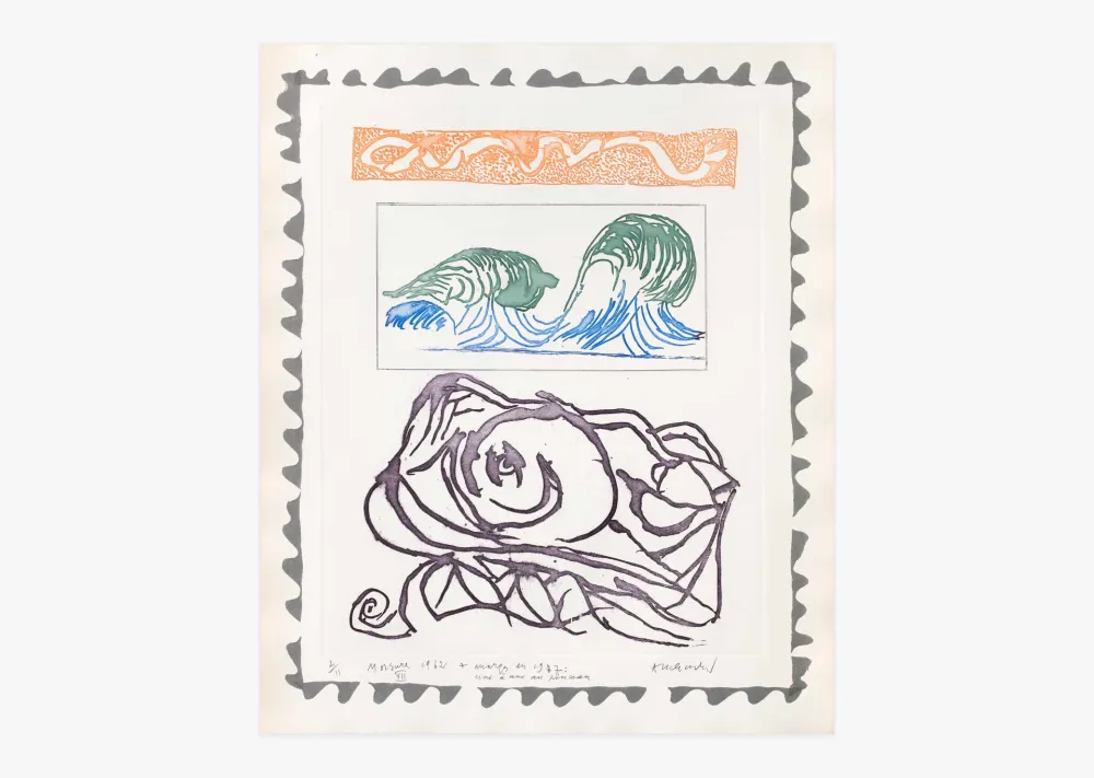 Etching Alechinsky - Morsures VII