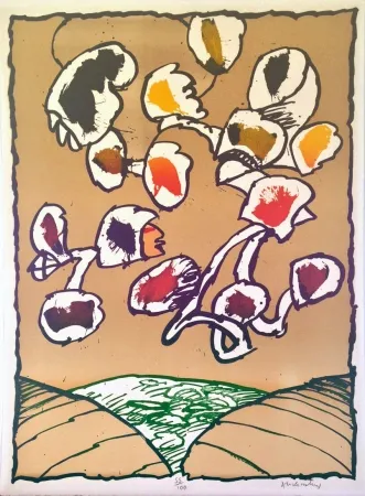 Lithograph Alechinsky - Objet volant N° 3