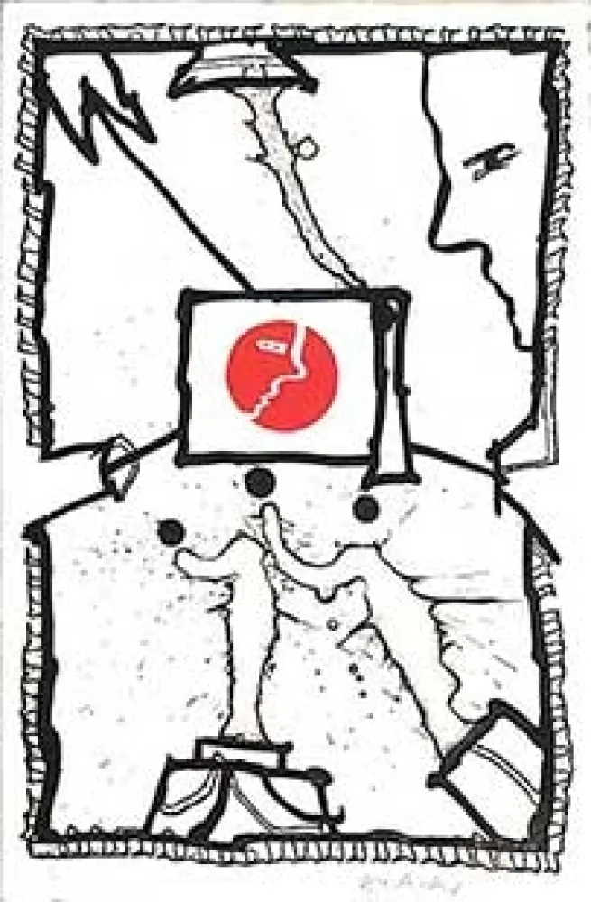 Etching Alechinsky - Odessa Mamma