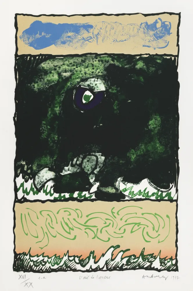 Lithograph Alechinsky - Oeil de l'encre (L')