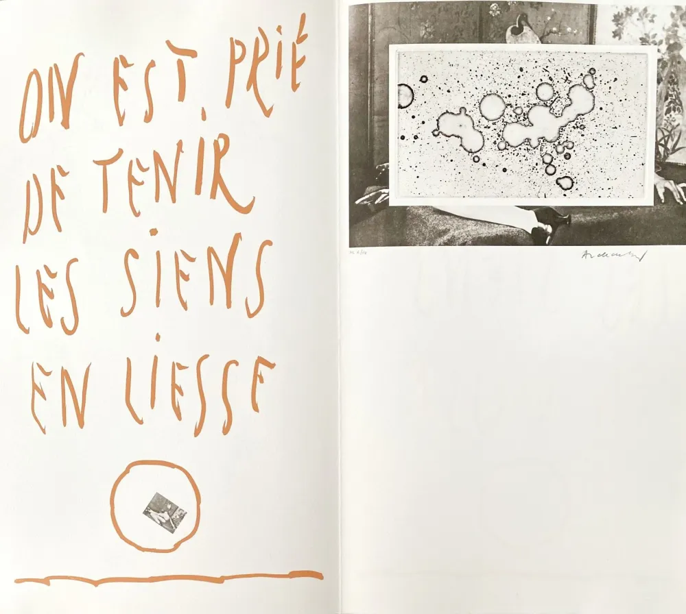 Engraving Alechinsky - On est prié de tenir les siens en liesse