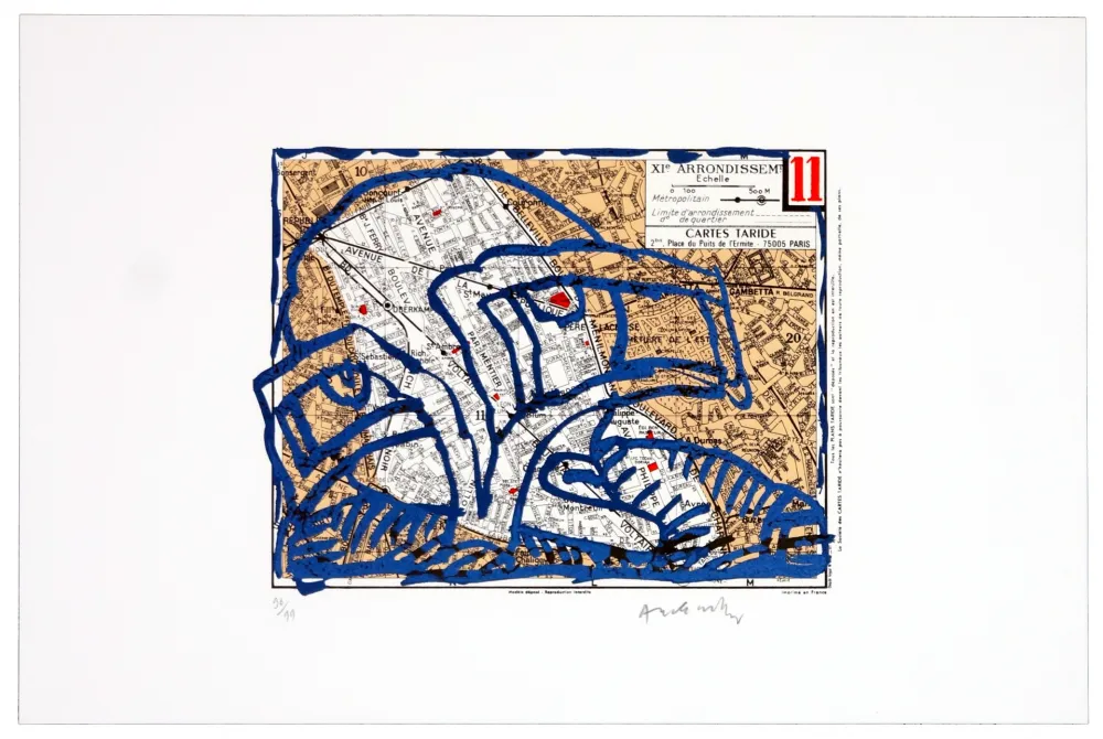 Lithograph Alechinsky - Onzième arrondissement (Paris)