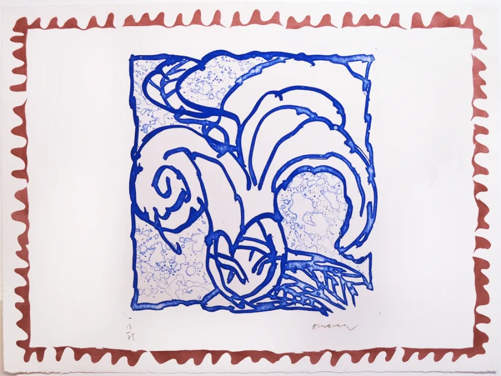 Etching Alechinsky - Orange de Binche