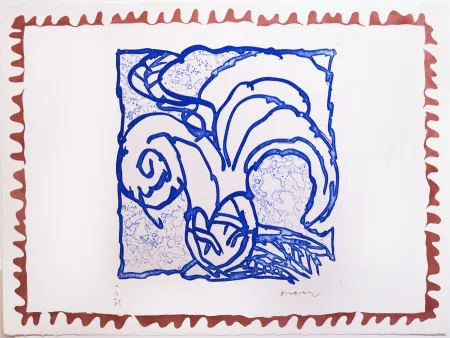 Etching Alechinsky - Orange de Binche