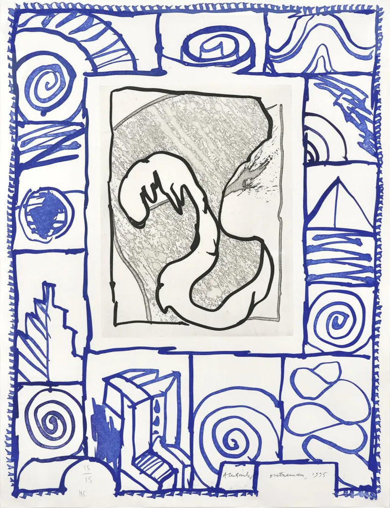 Etching Alechinsky - Outremer