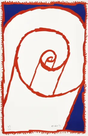 Lithograph Alechinsky - Papier roulé