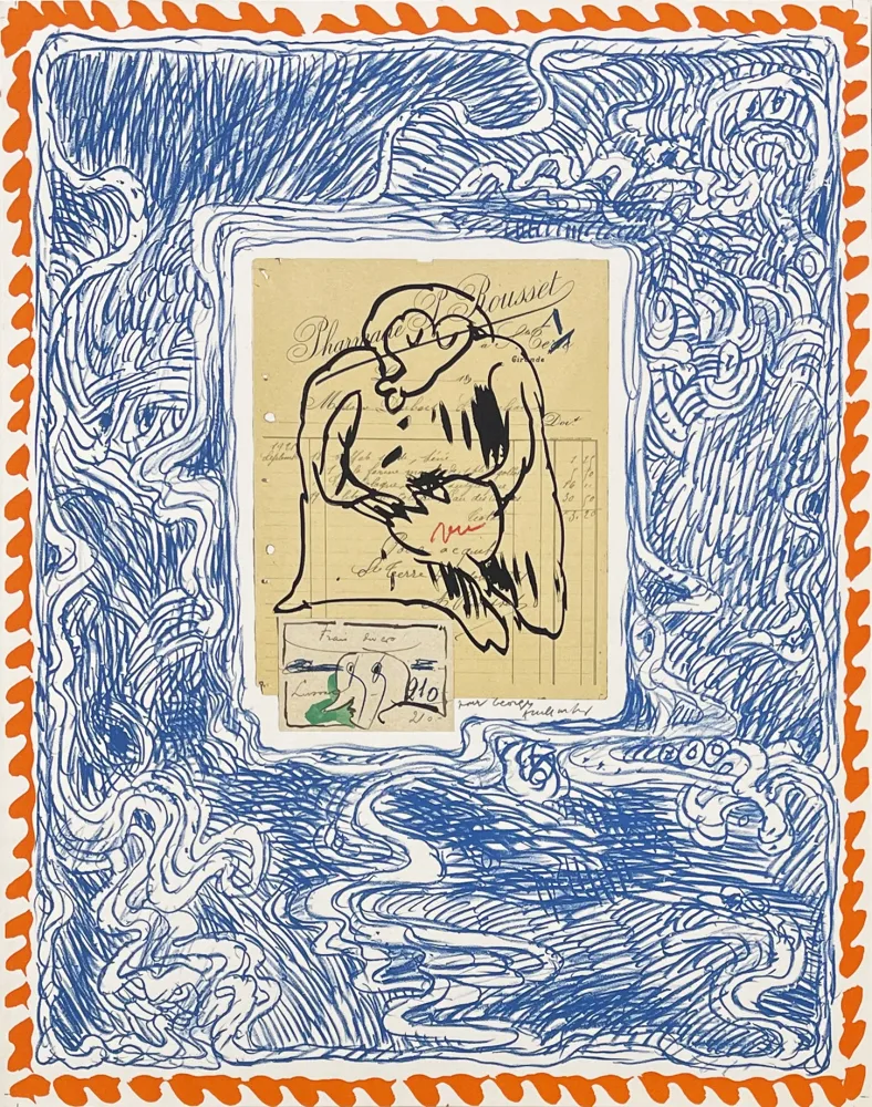 Lithograph Alechinsky - Papiers traités