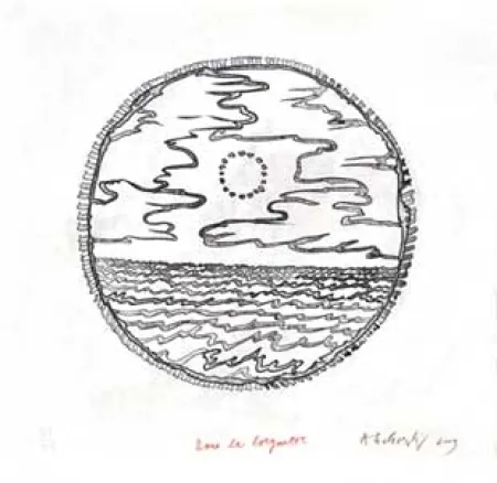 Etching Alechinsky - Par la lorgnette