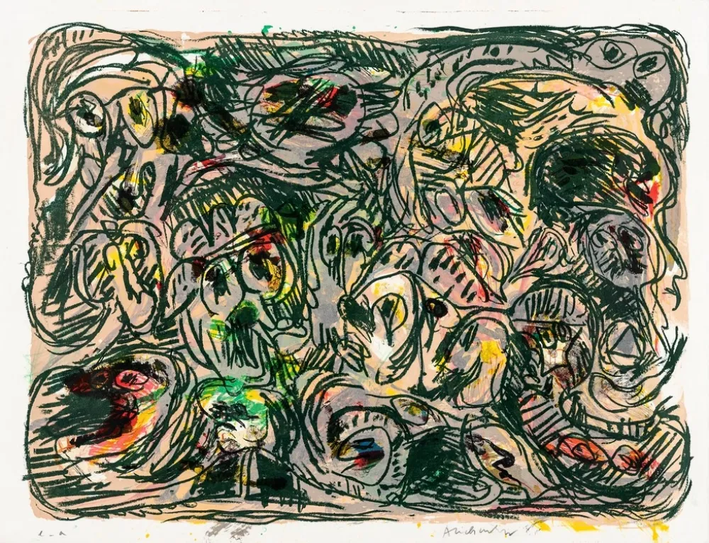 Lithograph Alechinsky - Plan d'ensemble