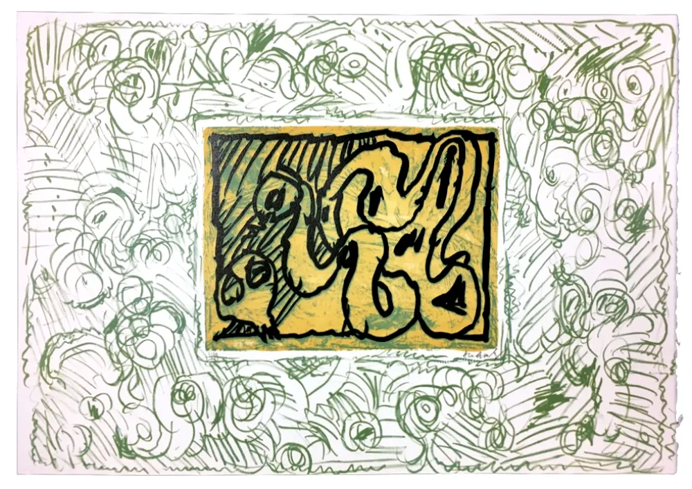 Linocut Alechinsky - Planche I