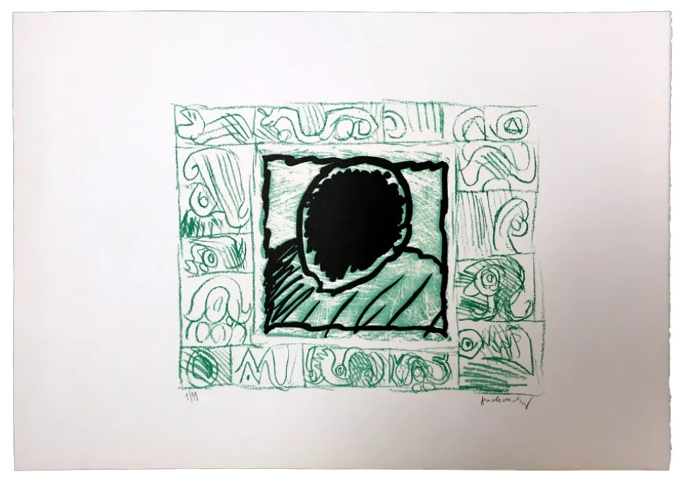 Linocut Alechinsky - Planche VI