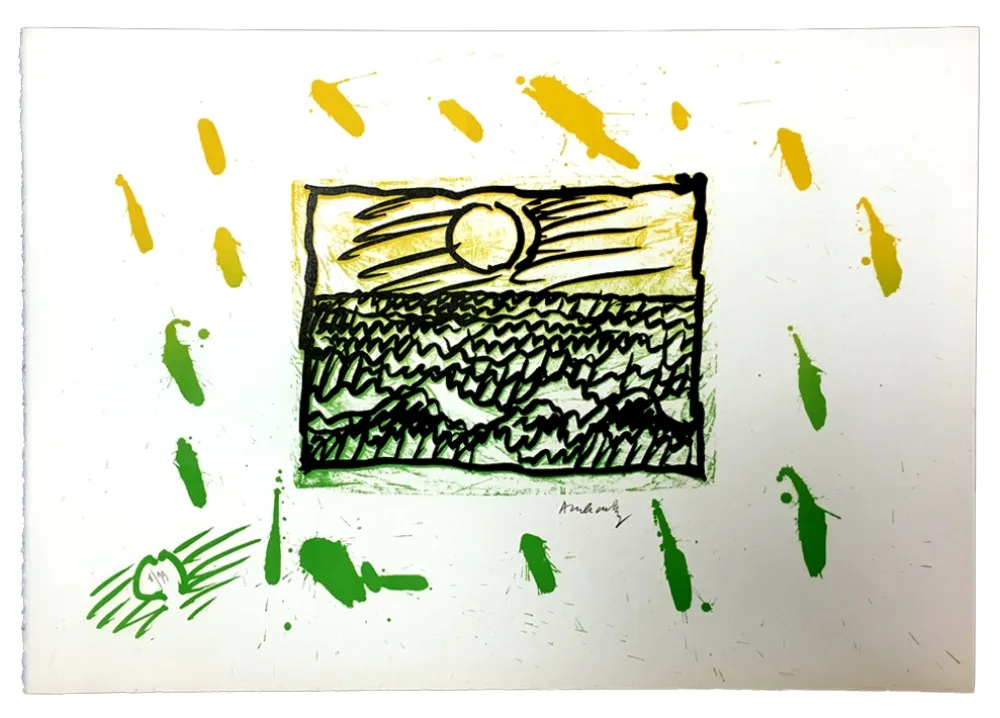 Linocut Alechinsky - Planche VII