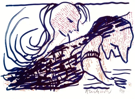 Lithograph Alechinsky - Pointes et feutres