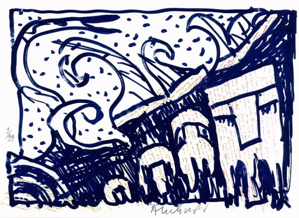 Lithograph Alechinsky - Pointes et Feutres