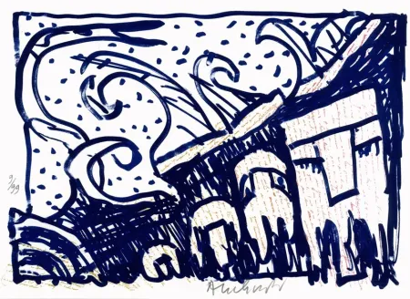 Lithograph Alechinsky - Pointes et Feutres