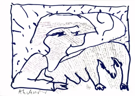 Lithograph Alechinsky - Pointes et Feutres