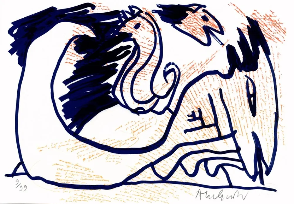 Lithograph Alechinsky - Pointes et Feutres