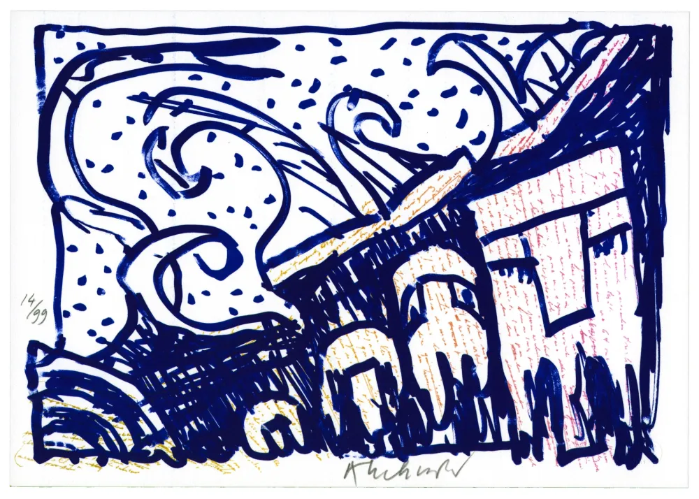 Lithograph Alechinsky - Pointes et Feutres (5)