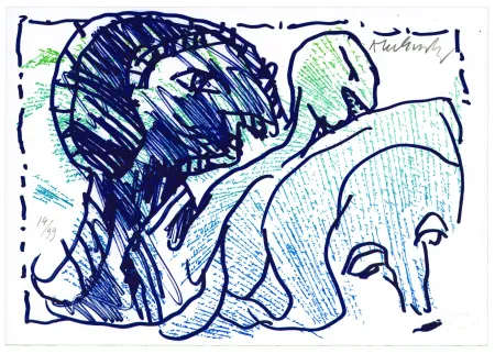 Lithograph Alechinsky - Pointes et Feutres (6)