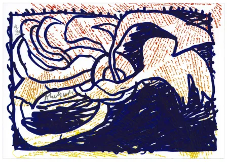 Lithograph Alechinsky - Pointes et Feutres (7)