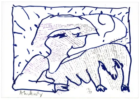 Lithograph Alechinsky - Pointes et Feutres (8)