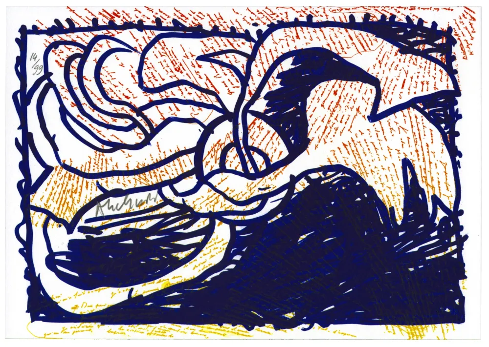 Lithograph Alechinsky - Pointes et Feutres (8)