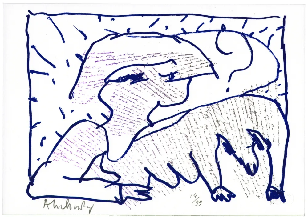 Lithograph Alechinsky - Pointes et Feutres (9)