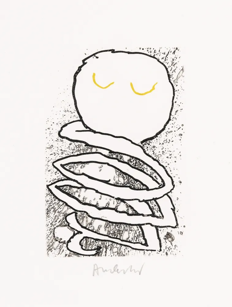 Etching And Aquatint Alechinsky - Pointes Planche V bis