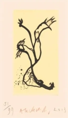 Engraving Alechinsky - Portrait aux 3 crayons