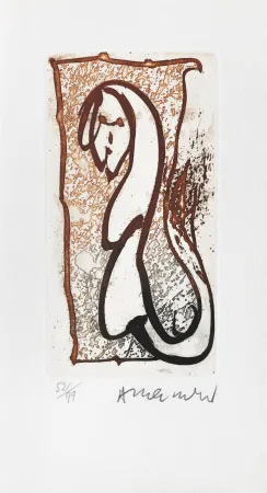 Etching Alechinsky - Pour Joyce Mansour