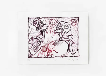 Etching Alechinsky - Pour Malcolm Lowry