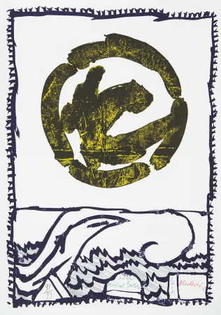 Lithograph Alechinsky - Pour Michel Butor