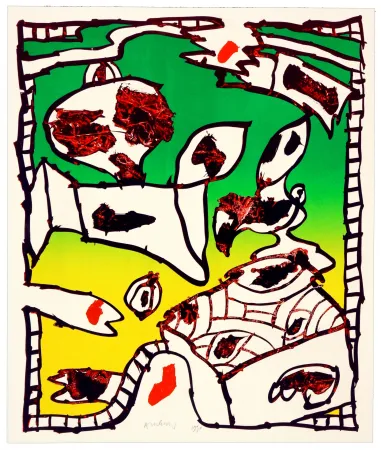 Lithograph Alechinsky - Pour Saluer