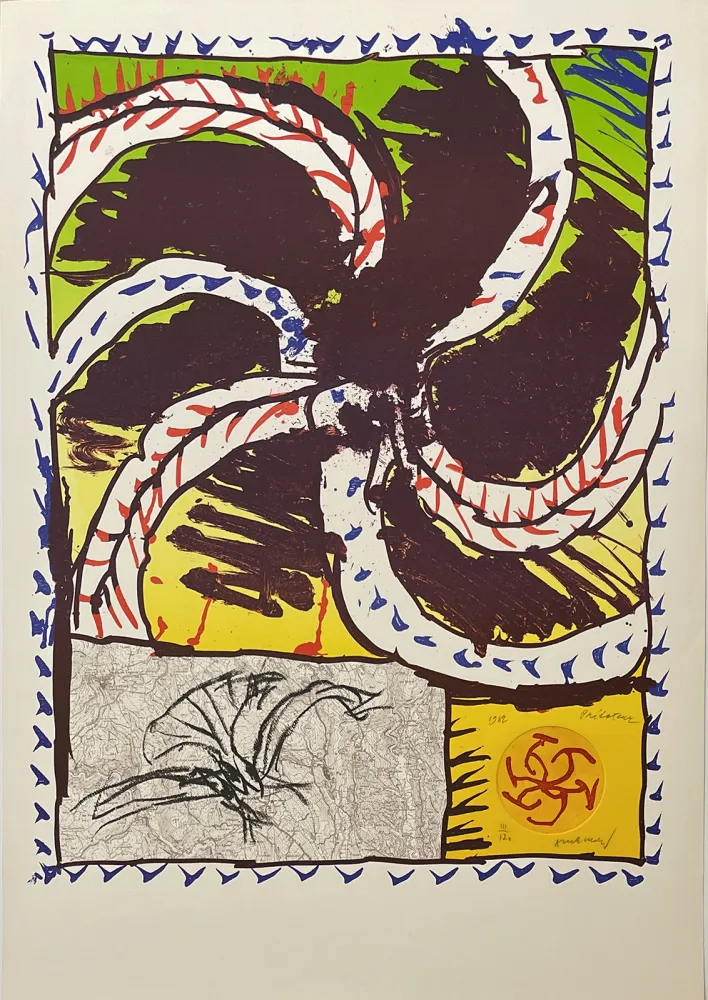 Lithograph Alechinsky - Prédateur