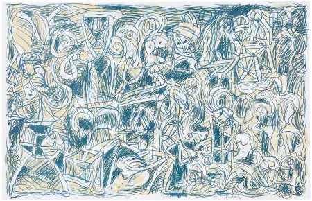 Lithograph Alechinsky - Probleme demographique