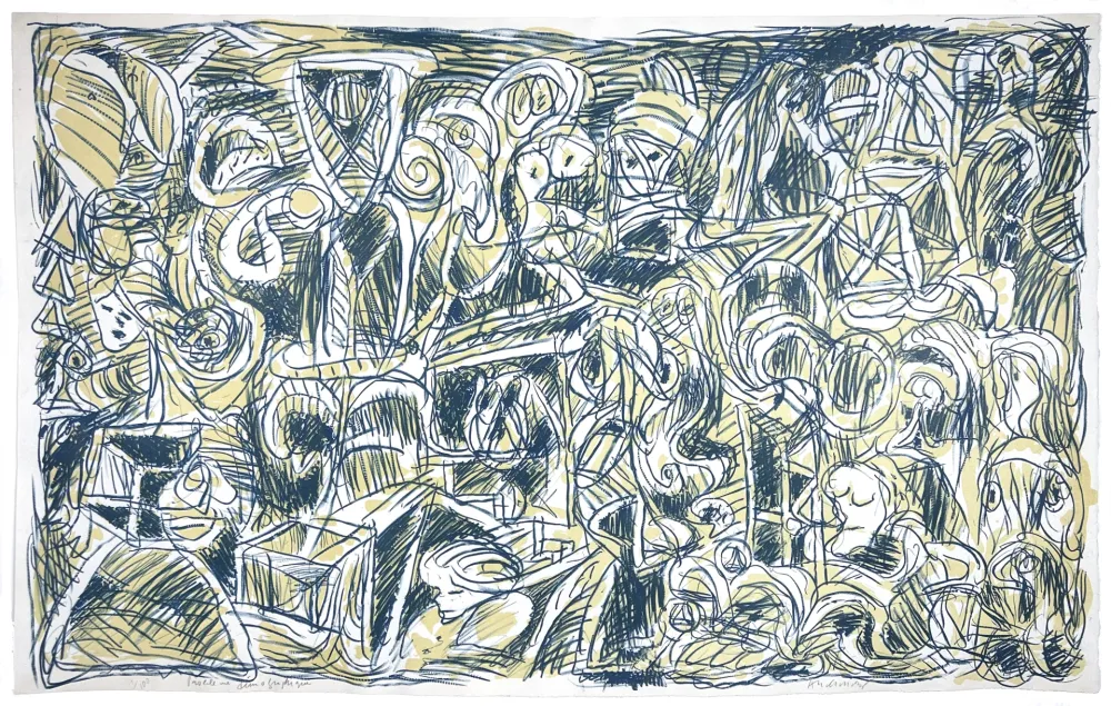 Lithograph Alechinsky - Problème démographique