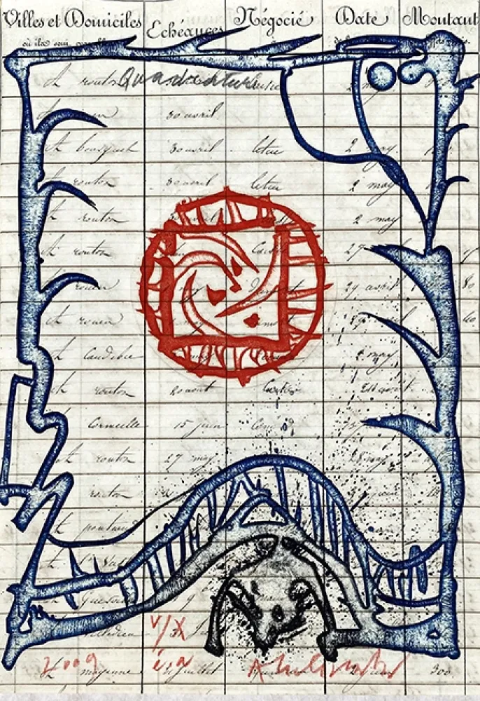 Etching Alechinsky - Quadrature