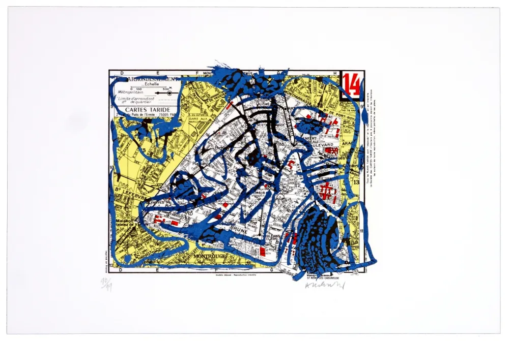 Lithograph Alechinsky - Quatorzième arrondissement (Paris)