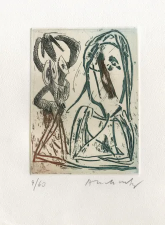 Engraving Alechinsky - Quelques vieilles lignes