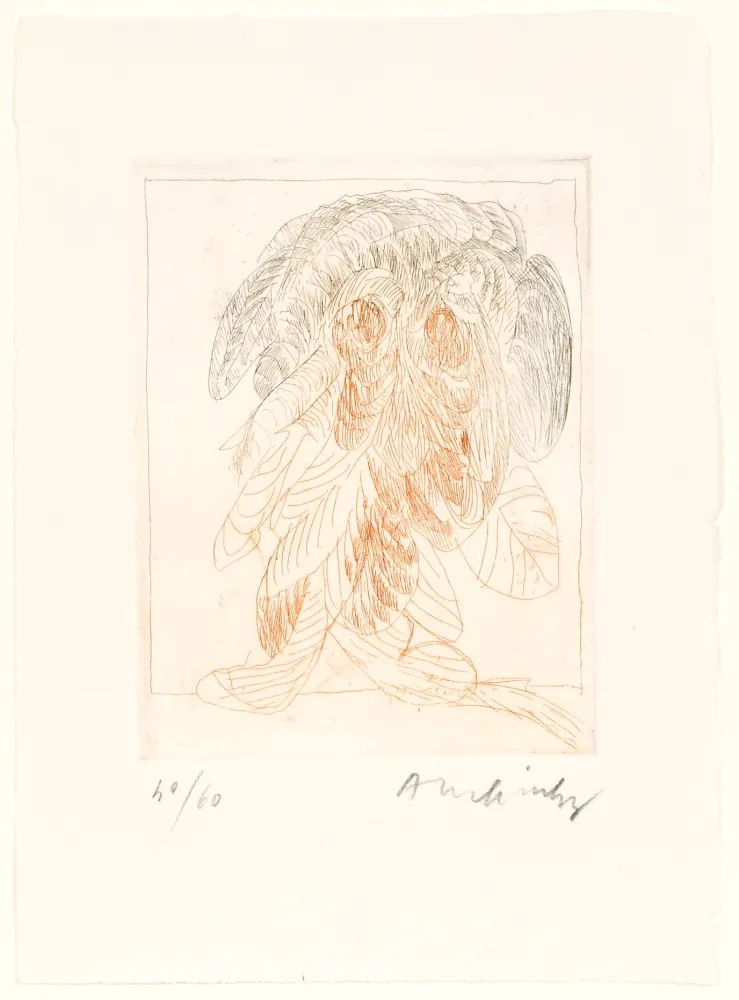 Engraving Alechinsky - Quelques vieilles lignes IV