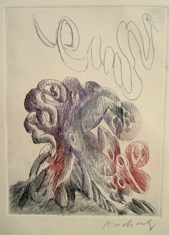 Engraving Alechinsky - Quelques vieilles lignes IX