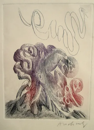 Engraving Alechinsky - Quelques vieilles lignes IX