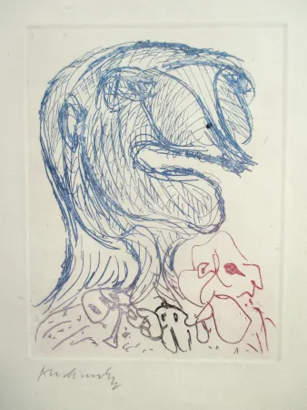 Engraving Alechinsky - Quelques vieilles lignes X
